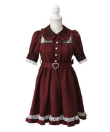 キラキラビジューレース重ねワンピース