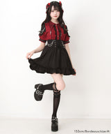 十字架クモレース角襟ゴシック風ブラウス