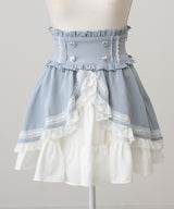 カシュクールフリルはしごレーススカート