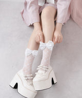 【メール便】重ねリボンレースソックス