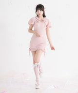 【メール便】重ねリボンレースソックス