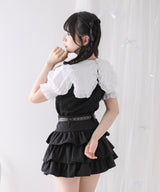 ハートベルトセットティアードスカパン【大きいサイズ有り】