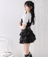 ハートベルトセットティアードスカパン【大きいサイズ有り】