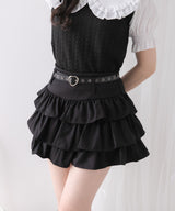 ハートベルトセットティアードスカパン【大きいサイズ有り】