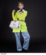 【最上もが着用】カラーファーボストンバッグ