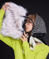 【最上もが着用】カラーファーボストンバッグ