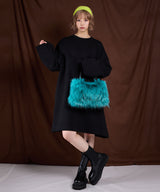 【最上もが着用】カラーファーボストンバッグ