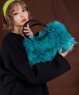 【最上もが着用】カラーファーボストンバッグ