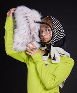 【最上もが着用】カラーファーボストンバッグ