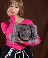 【最上もが着用】カラーファーボストンバッグ