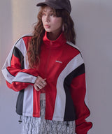 【ユニセックス】配色カラージャージトラックジャケット