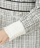 ラメツイードリボンタイトワンピース