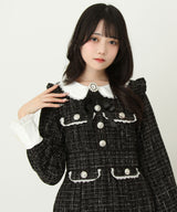 ラメツイードリボンタイトワンピース