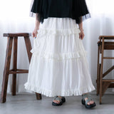 タフタティアードロングスカート