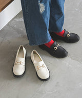 トラックソールビットローファー