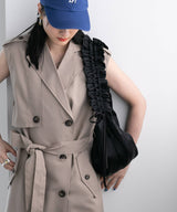 【メール便】フリルサテンショルダーバッグ