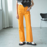 ストレッチツイルセミフレアカラーパンツ