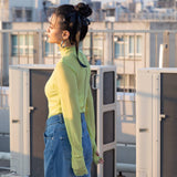 【メール便】指ぬき配色メローシアータートル