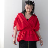 ティアードフリルレイヤードブラウス