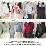 フリルスタンドカラーブラウス