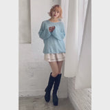 ふわふわゆるニットトップス