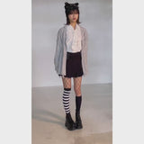 ハトメサブジラ系ビッグシャツ