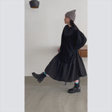 バルーン異素材ワンピース