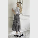 【メール便】ローズ刺繍丸襟ブラウス