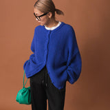 オーバーサイズクルミボタンカーディガン【ニット】