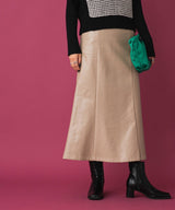 フェイクレザーロングナロースカート