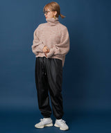 トリコロールヤーンハイネックニット