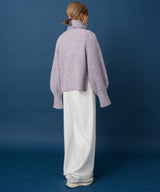 トリコロールヤーンハイネックニット