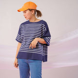 パネルボーダーハーフスリーブTシャツ