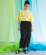 【メール便】前後2way袖タック半袖シャツ