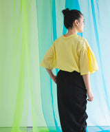 【メール便】前後2way袖タック半袖シャツ