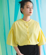 【メール便】前後2way袖タック半袖シャツ