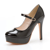 13cmヒール美脚メイクストラップパンプス【大きいサイズ有】