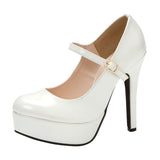 【新春セール】13cmヒール美脚メイクストラップパンプス【大きいサイズ有】