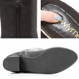 5cmローヒール楽チン美脚ニーハイブーツ【大きいサイズ有】