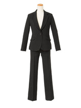 裏地ストライプ洗えるストレッチパンツスーツ2点セット