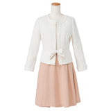 ノーカラージャケット×フレアスカートスーツ2点セット