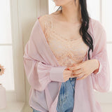 【メール便】インナーにも重ね着にも使える総レースキャミソール