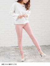 【メール便】ボートネックワイドスリーブサイドスリット前後差チュニック