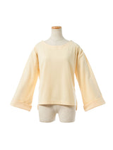 【メール便】ボートネックワイドスリーブサイドスリット前後差チュニック