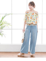 【メール便】シフォンオフショルブラウジングトップス【S?3L】【大きいサイズ】【小さいサイズ】【シフォン】【オフショル】【トップス】