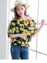 【メール便】シフォンオフショルブラウジングトップス【S?3L】【大きいサイズ】【小さいサイズ】【シフォン】【オフショル】【トップス】