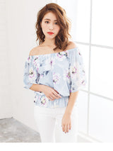 【メール便】シフォンオフショルブラウジングトップス【S?3L】【大きいサイズ】【小さいサイズ】【シフォン】【オフショル】【トップス】