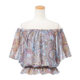 【メール便】シフォンオフショルブラウジングトップス【S?3L】【大きいサイズ】【小さいサイズ】【シフォン】【オフショル】【トップス】