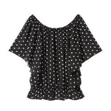 【メール便】シフォンオフショルブラウジングトップス【S?3L】【大きいサイズ】【小さいサイズ】【シフォン】【オフショル】【トップス】