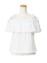 【メール便】肩紐取り外しOK♪オフショル&ベア6wayフリルトップス